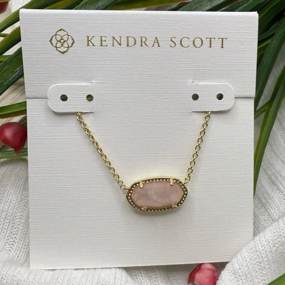 Kendra Scott Gold and Pink Geometric Necklace